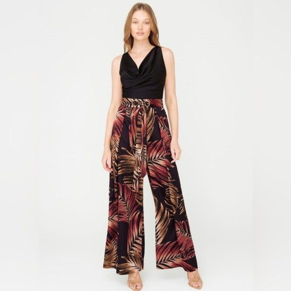 SHEIKE Floral Castaway High Waisted Wide Leg Pants - Picture 3 of 13